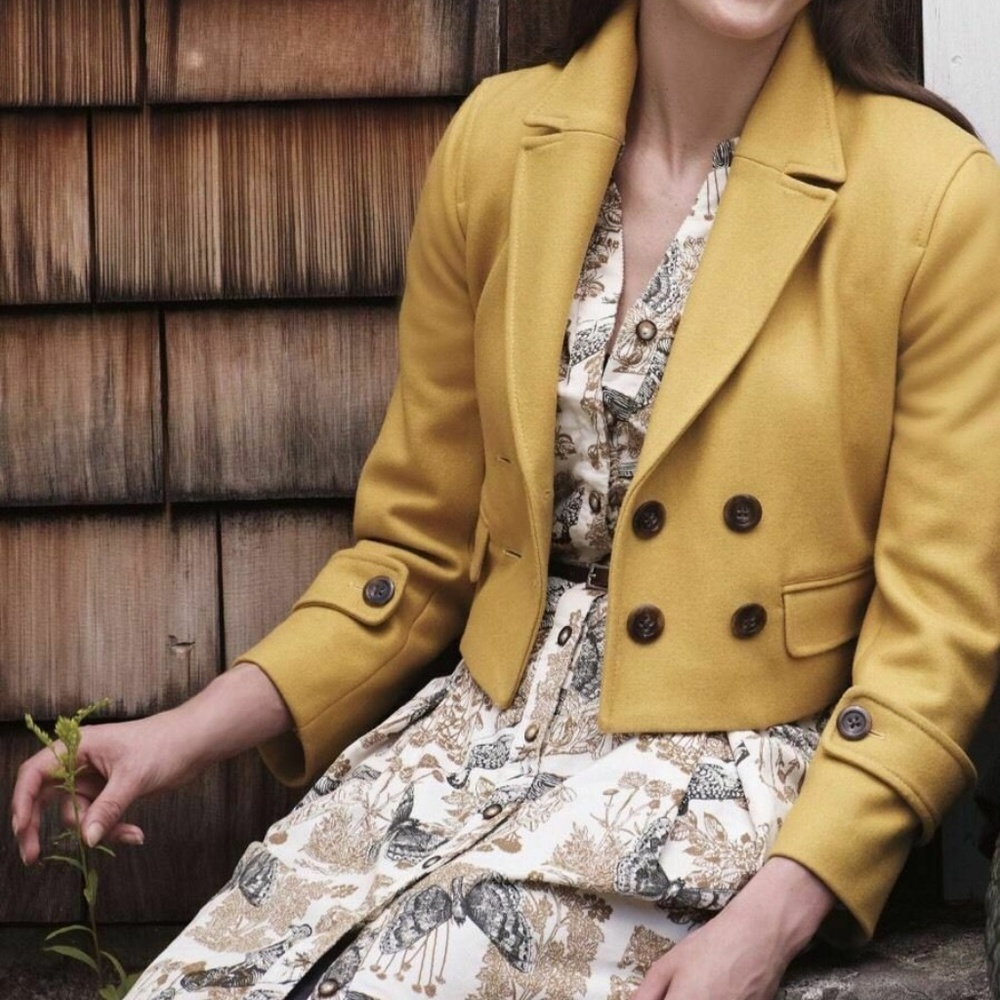 GIRLS FROM SAVOY Butterfly/Bird Shirtdress Pinwale Corduroy anthropologie - Picture 7 of 9